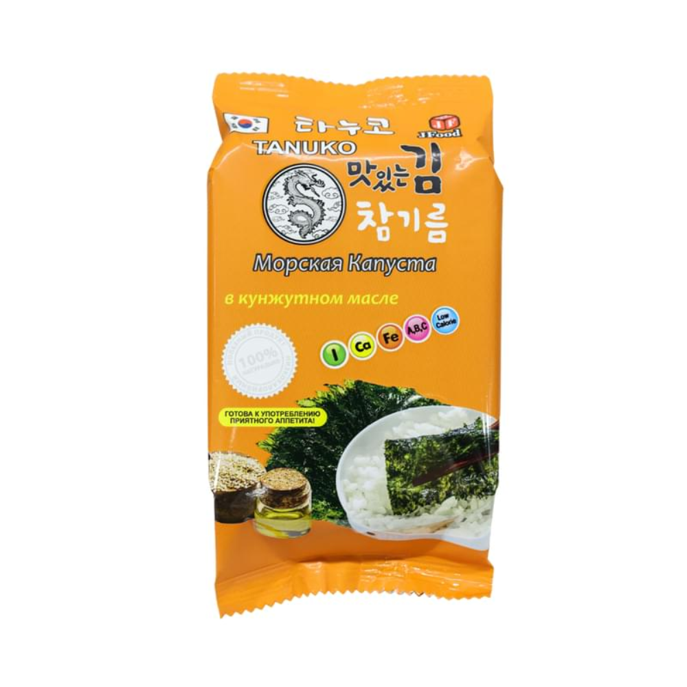 Морская капуста Tanuko в конжутном масле 4 гр