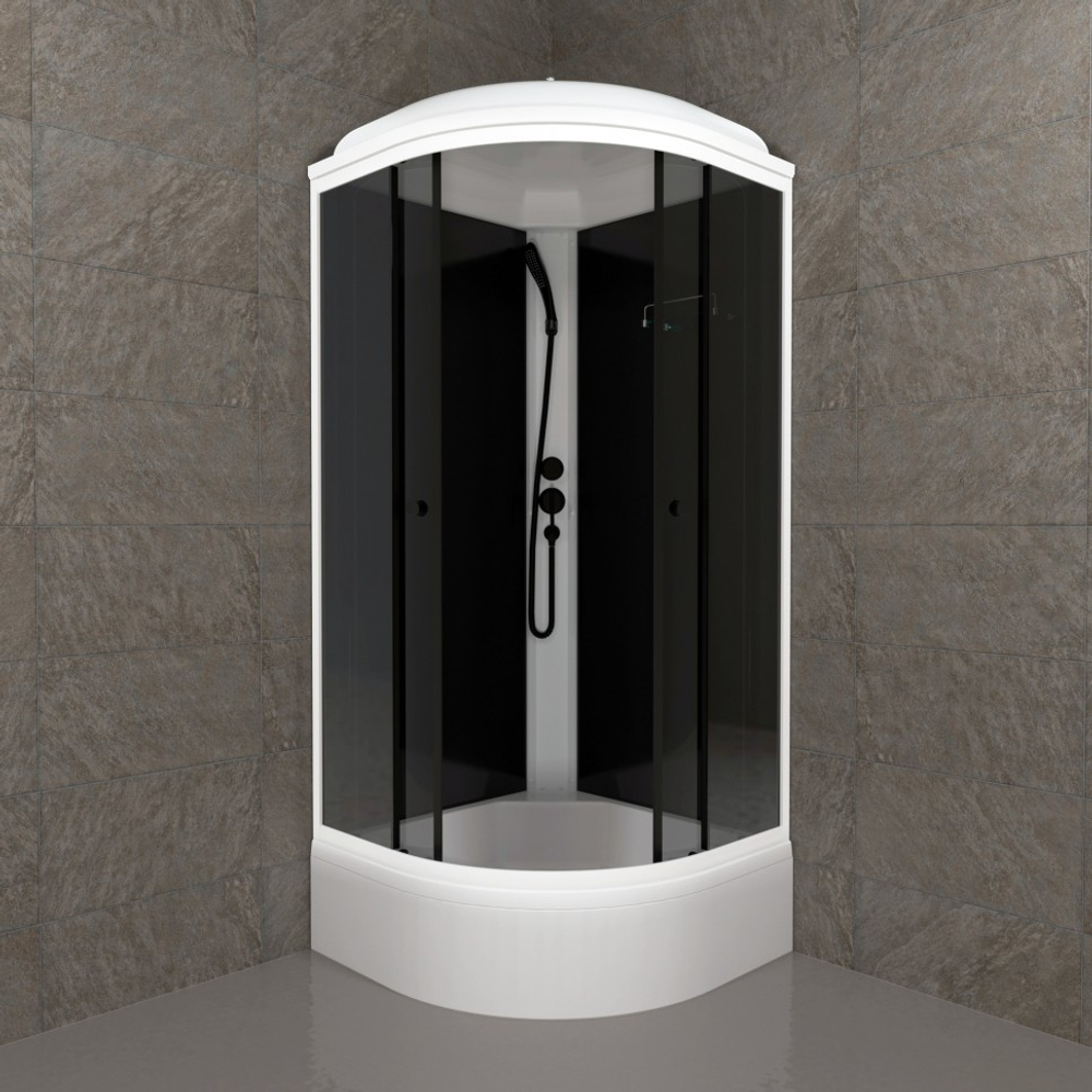 Душевая Кабина Грэй-Блэк 90*90 В