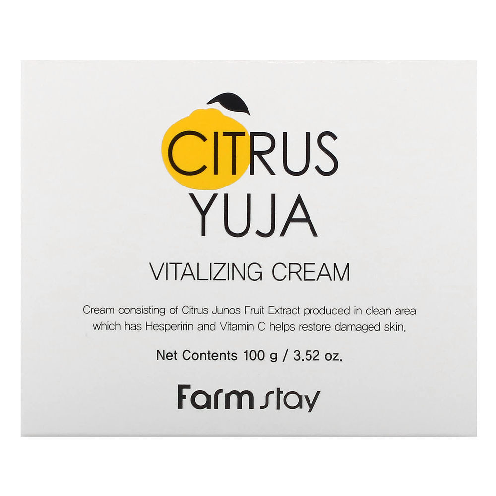 Farmstay, Citrus Yuja, восстанавливающий крем, 100 г (3,52 унции)