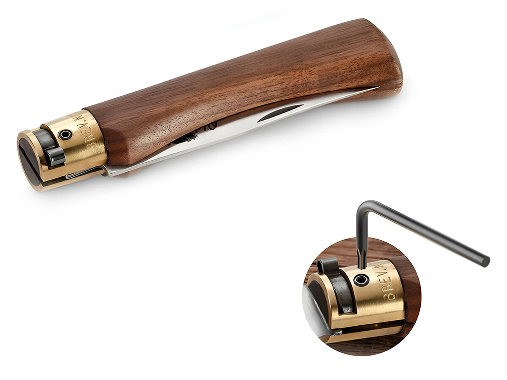 Нож складной Old Bear Classical Walnut L, сталь W1.4060, Satin, орех
