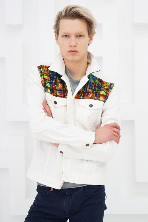 LIGVIANNI Джинсовая куртка Denim Jacket Stained Glass