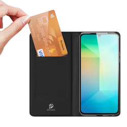 Чехол книжка из PU кожи черного цвета от Dux Ducis для Samsung Galaxy A26 5G, серия Skin Pro Series Case