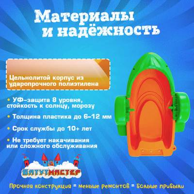 Бамперная лодочка «Мандарин», катамаран ручной, взрослый, 151×90×32 см