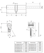 Цилиндровый механизм Apecs SM-70(30S/40)-S/65-NI