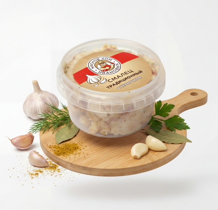 Смалец по-деревенски с чесноком 200 гр, Мясной дом Ивановых