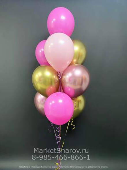 Розовый зефир, набор шаров