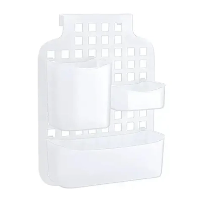 Органайзер навесной с контейнерами Белый 380х100