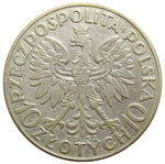 10 злотых Польша Ядвига 1932 год VF-XF