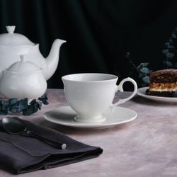 Чайная пара 200 мл белая d 9,3 см h7,2 см Aristocrat Noble [6]