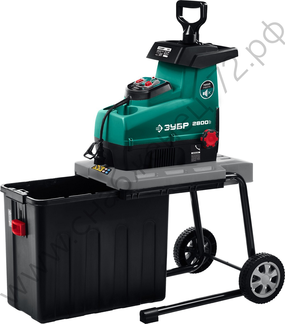 ЗУБР 2800 Вт, электрический садовый измельчитель (ЗИЭ-44-2800)