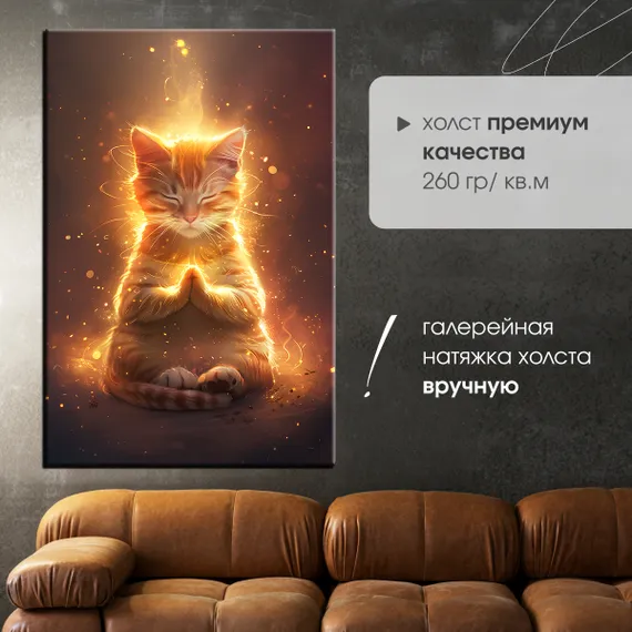 Постер "Кот в медитации"