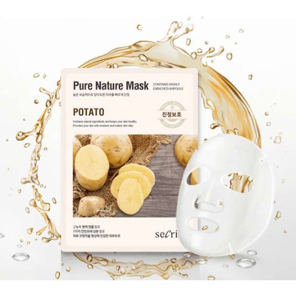 Тканевая маска для лица с экстрактом картофеля Secriss Sheet Mask - Potato