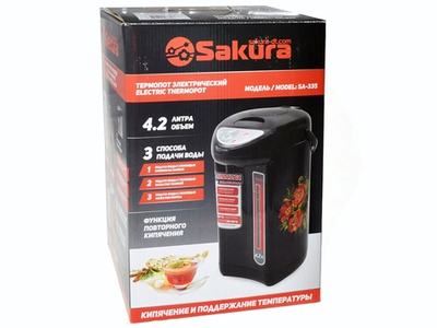 Термопот 4,2л SA-335BS металлик/черный