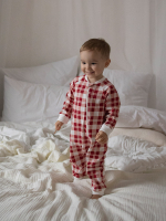 Комбинезон на манжетах Mjölk Christmas Check, с рукавом реглан