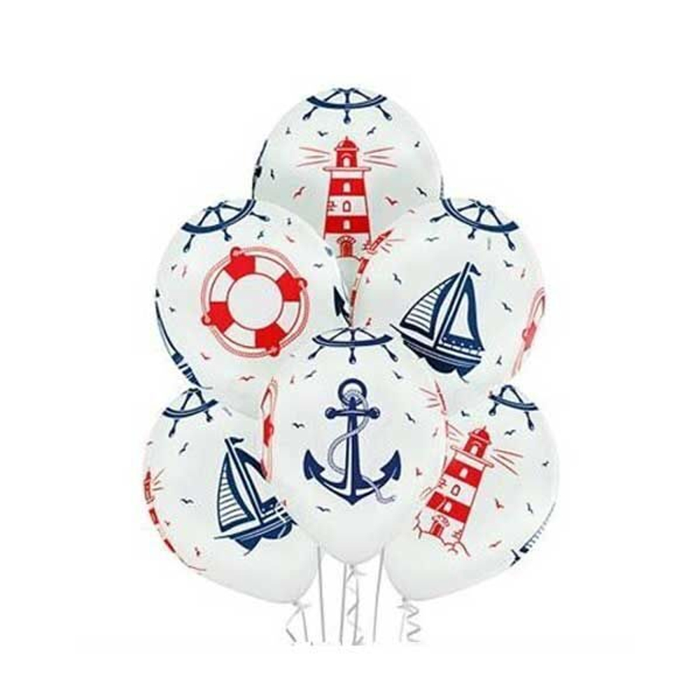 Воздушные шары с рисунком "Морская" 36 см