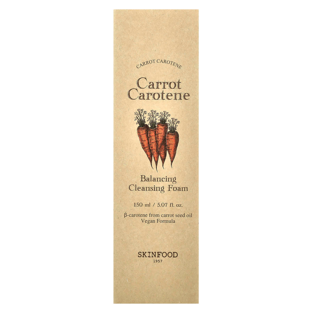 SKINFOOD, Carrot Carotene, балансирующая очищающая пенка, 150 мл (5,07 жидк. Унции)