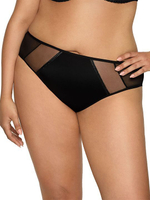 Трусики-слип из эластичного трикотажного полотна с вставками из сетки (Размер: XL) (Цвет: белый)