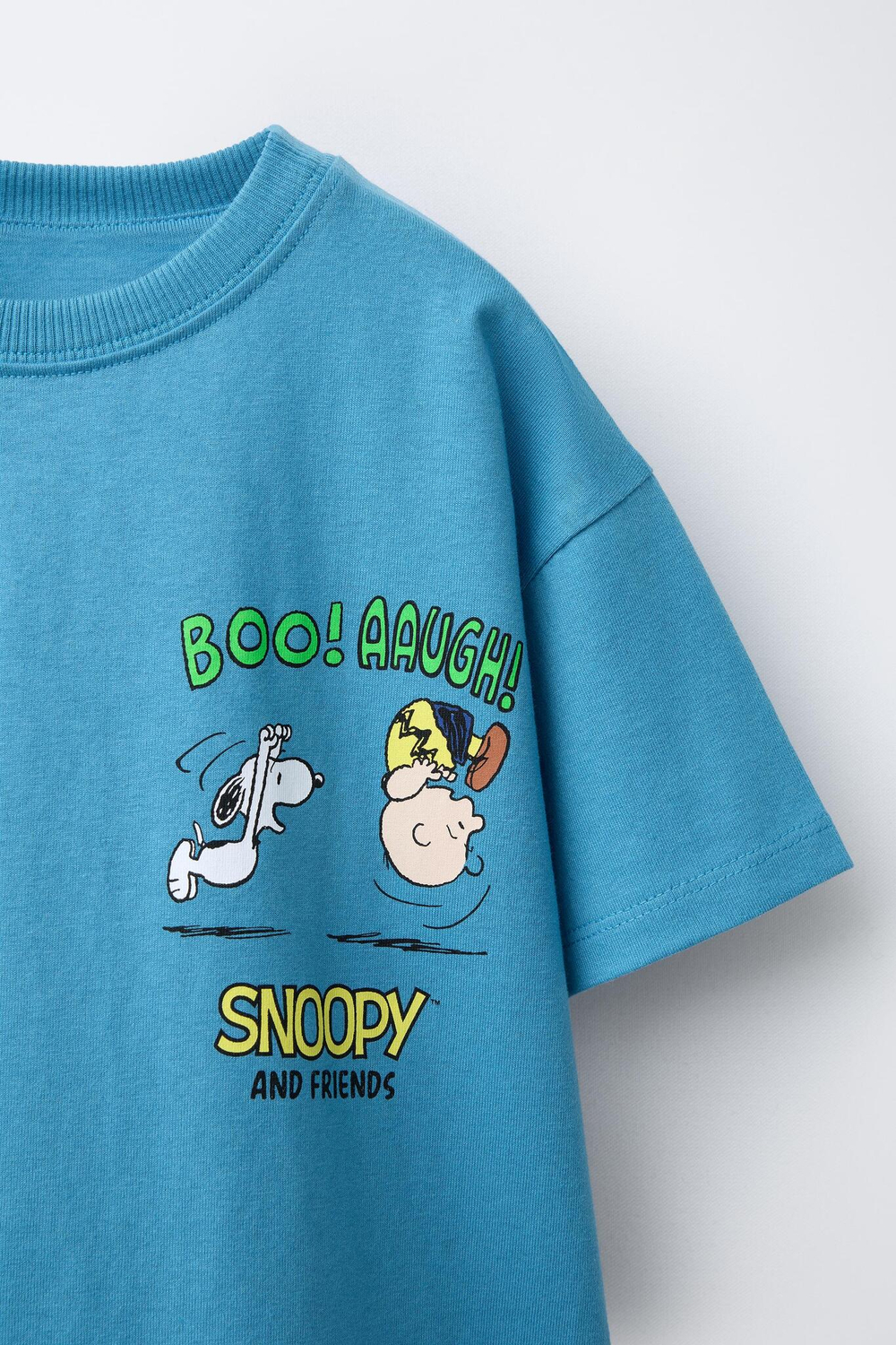 ZARA ФУТБОЛКА SNOOPY PEANUTS™, ГОЛУБОЙ