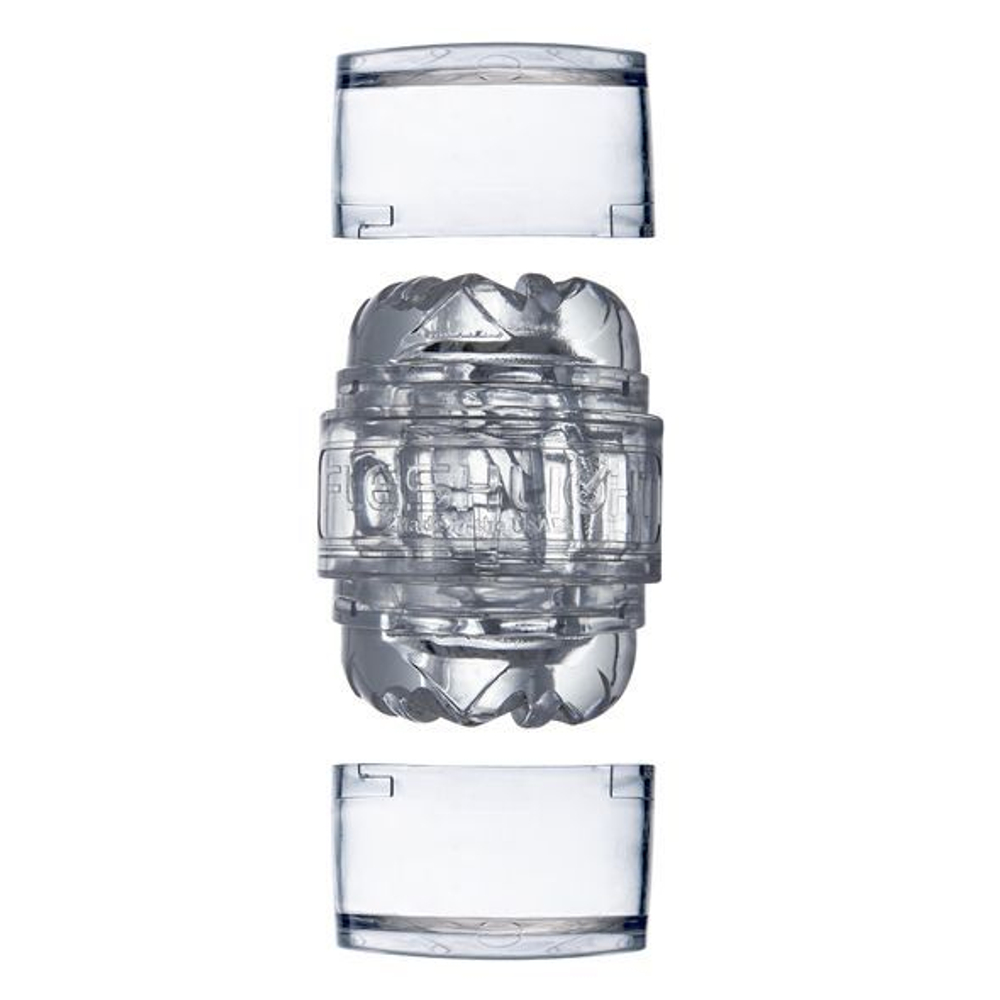 Мастурбатор Fleshlight Quickshot – прозрачный, сквозной канал, 9 см