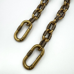 Цепь с карабинами old gold