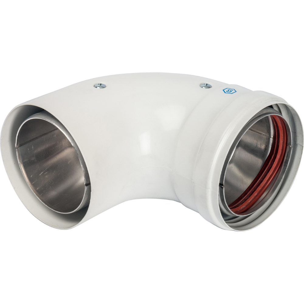 Элемент дымохода  Ø80/100 отвод 90° утепленный п/м