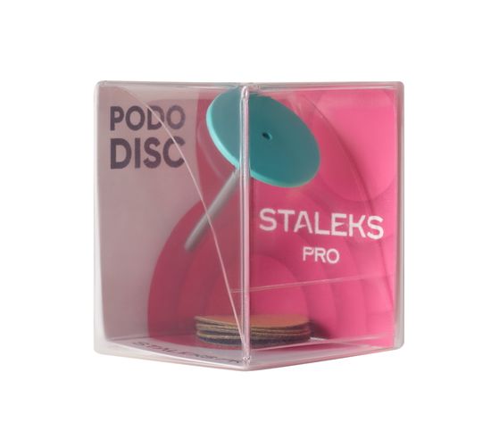 Диск педикюрный пластиковый PODODISC STALEKS EXPERT L в комплекте с сменным файлом 180 грит 5 шт (25 мм)