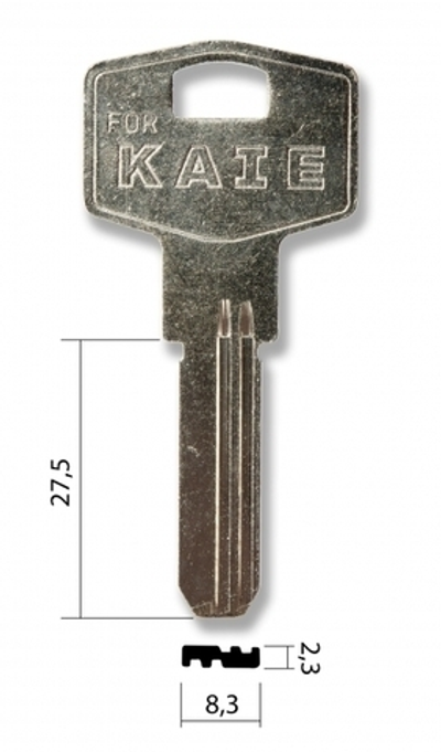 Заготовка вертикального ключа 10398 KAE-1| KAL3 | KLE1