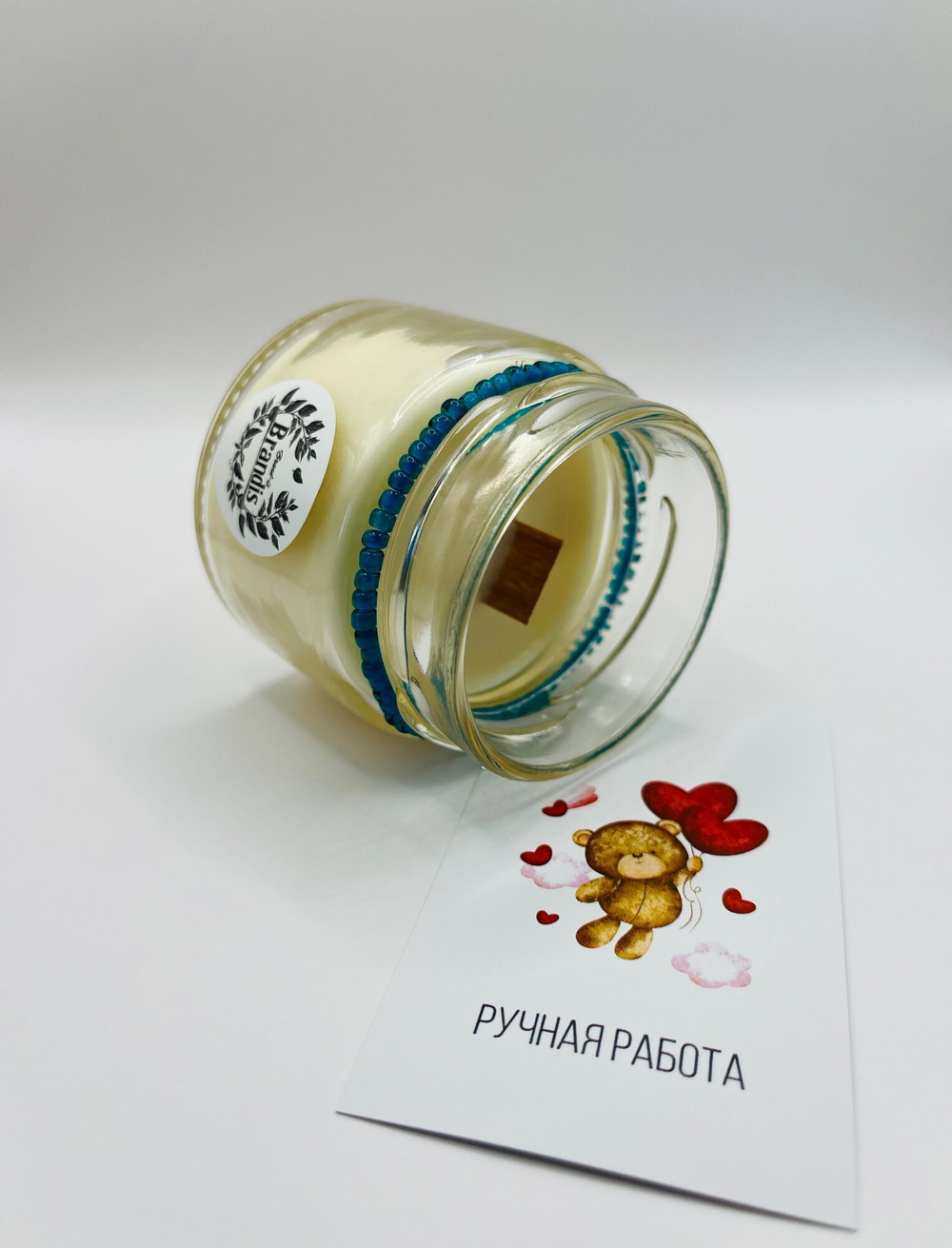 Свеча Brand-Is "Lost Cherry", ароматическая, соевая, в стеклянном подсвечнике