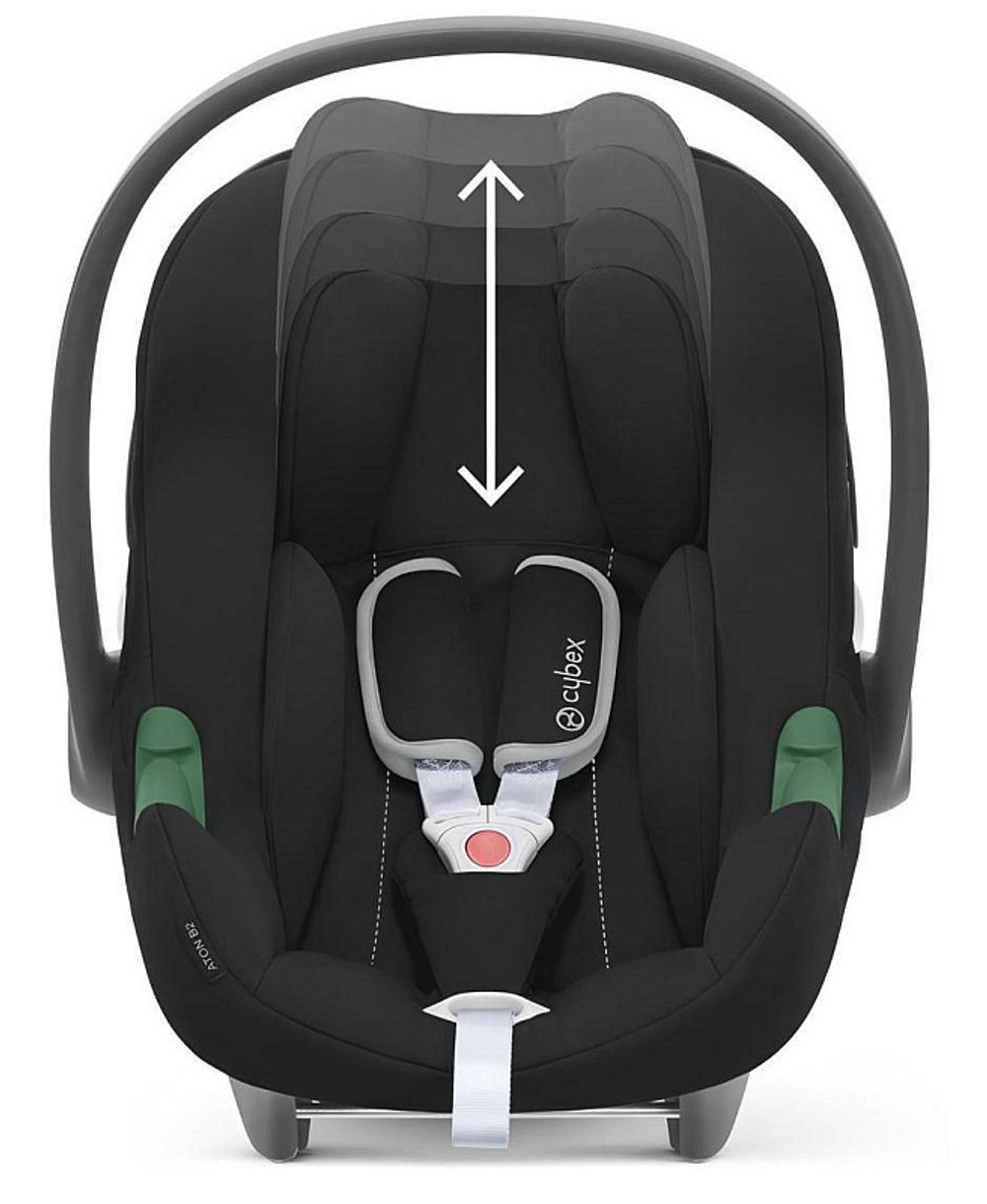 Коляска Cybex Balios S Lux TPE complete Aton B2 Volcano Black 3 в 1 Almond Beige с дождевиками