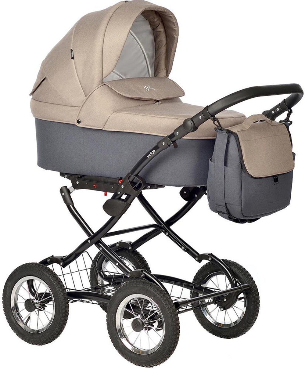 Детская коляска Indigo Blues Classic 1 в 1 Bl04 бежевый