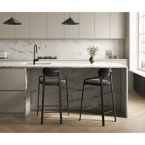 Стул полубарный ror, round, велюр, черный/черный