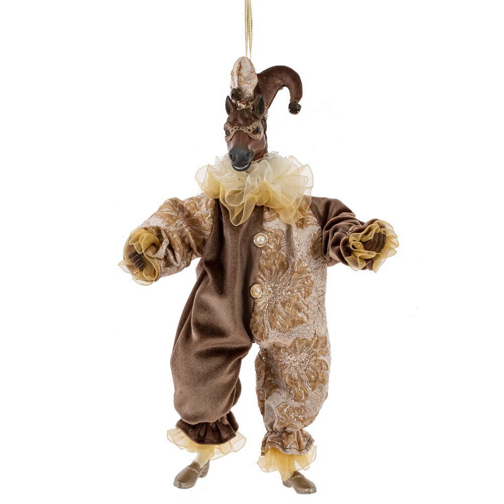GAEM Игрушка набивная подвес "Лошадь-клоун", L15 W10 H37/24 см