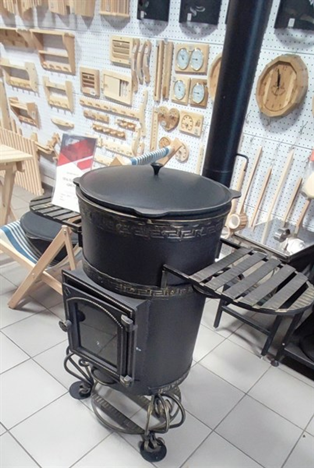 Печь под казан Везувий 12л Шмель С