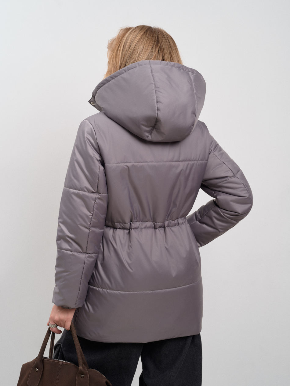 Парка женская демисезонная "Воздух" серый