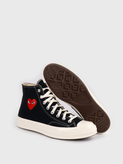Кеды Converse x Comme des Garcons Play Chuck 70 CDG Hi Small Heart Black