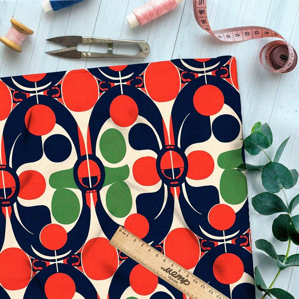 Ткань премиум габардин магические взгляды