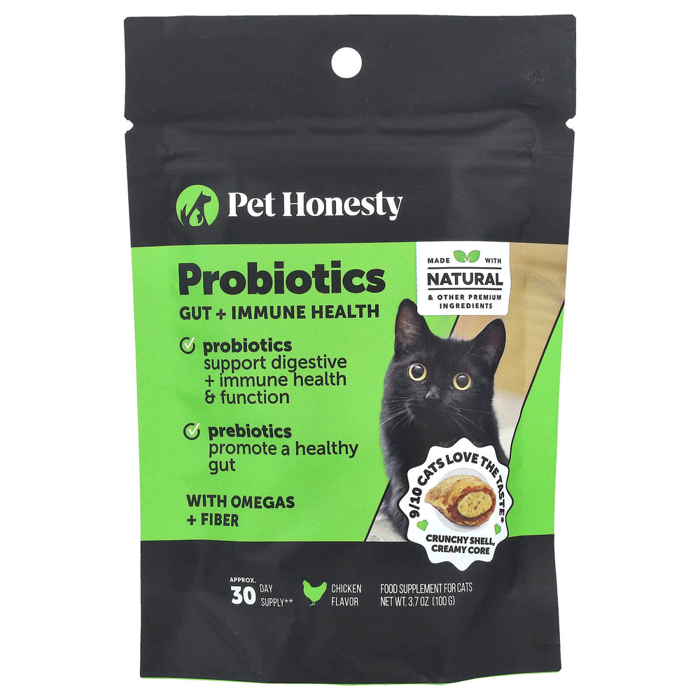 Pet Honesty, Пробиотики, для кошек, с курицей, 100 г (3,7 унции)