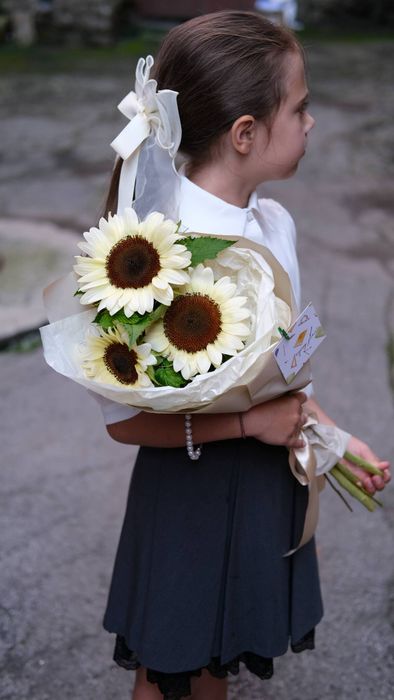 Монобукет из подсолнухов