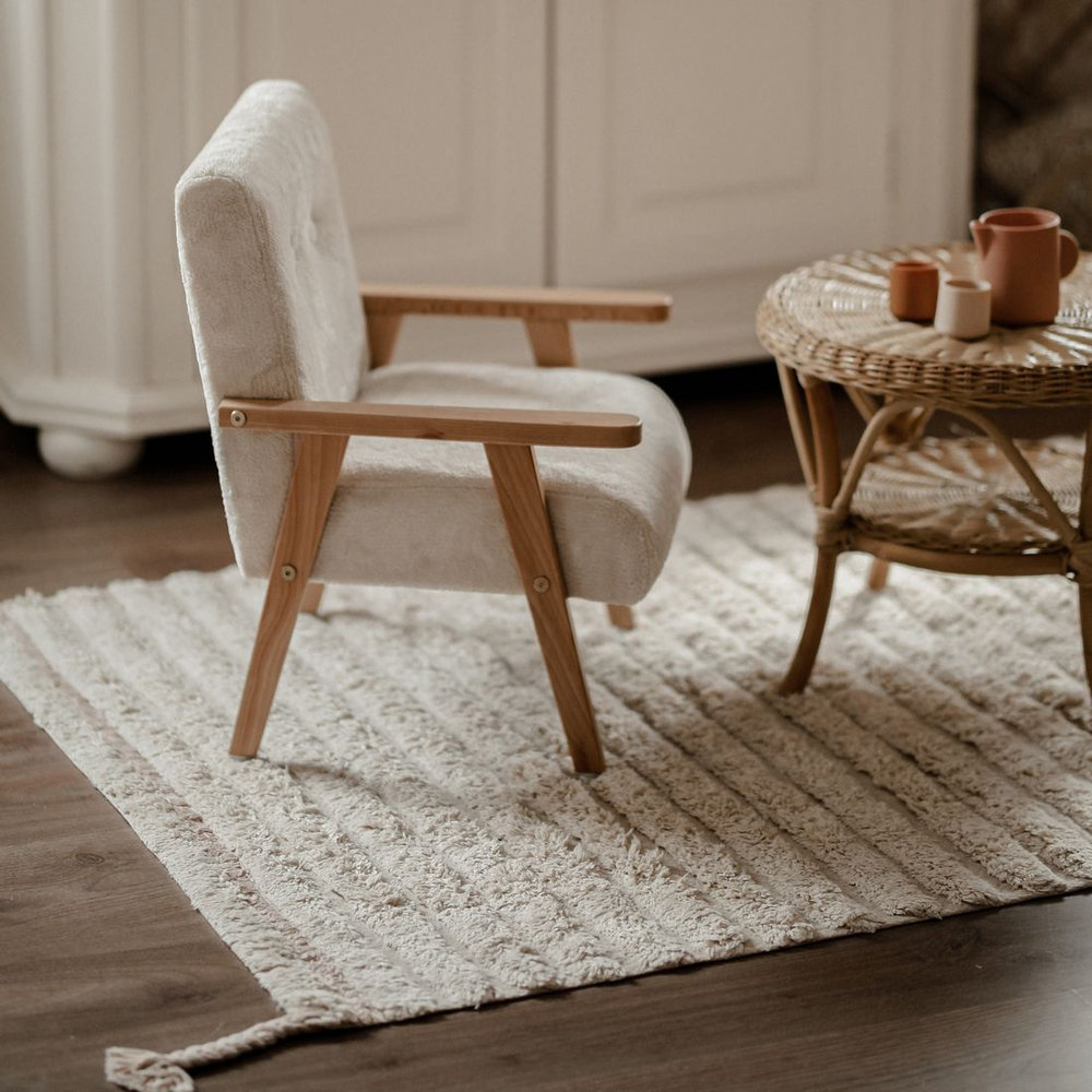 Стираемый коврик Nattiot Dalia Nude (100 Х 150 см), хлопок, бежевый