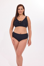 Пляжный бюстгальтер со шнуровкой (Размер: 75J) (Цвет: черный)