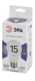 Светодиодная лампа ЭРА A60 15Вт 170-265В 6000K E27, 504831