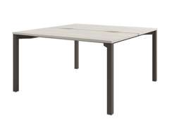 Стол-тандем 1400х1432х750 на металлокаркасе D-41 Акация Морава/Трюфель