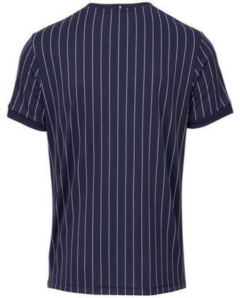 Мужская теннисная футболка Fila BB1 Stripes - navy/white