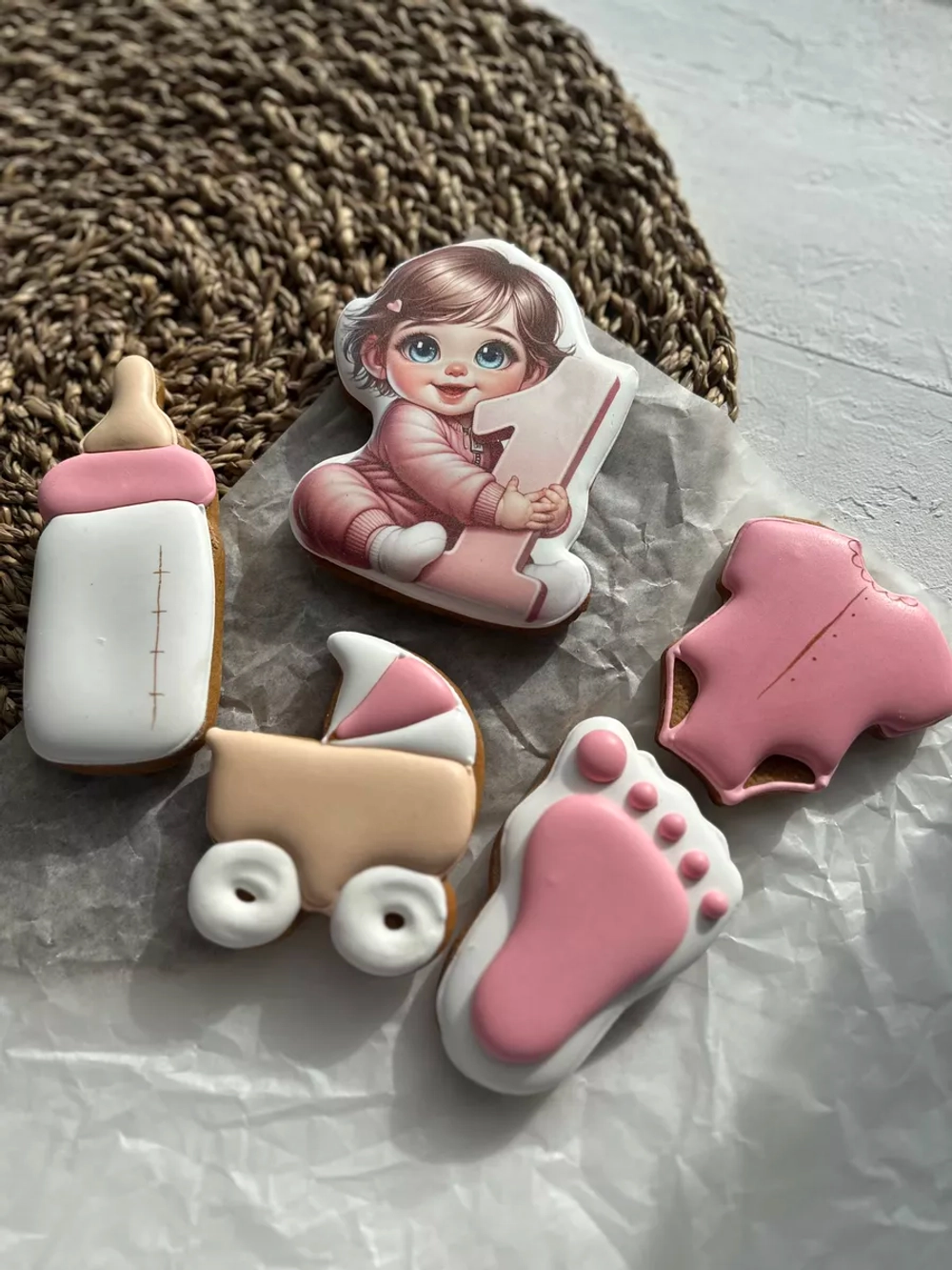 Имбирные пряники на торт 1 годик