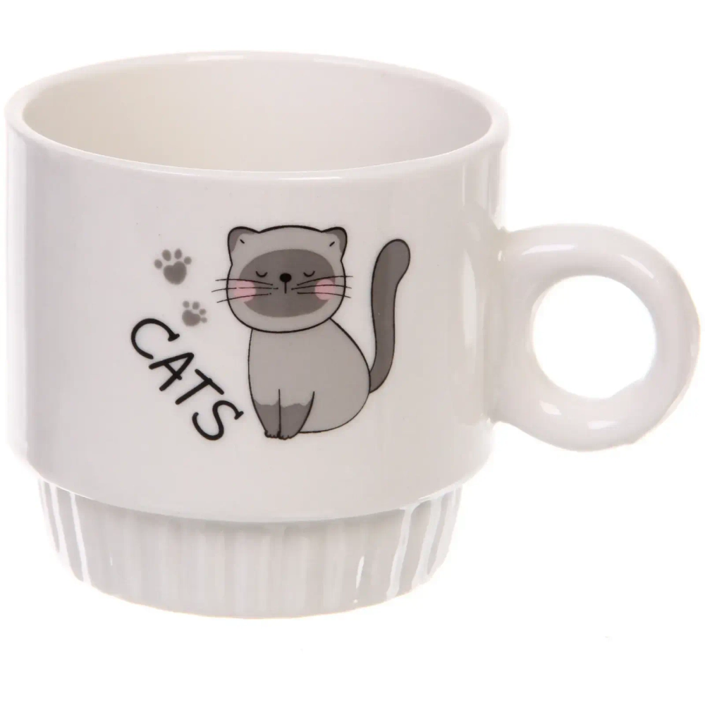 Набор кружек на стойке 280мл «Котики»