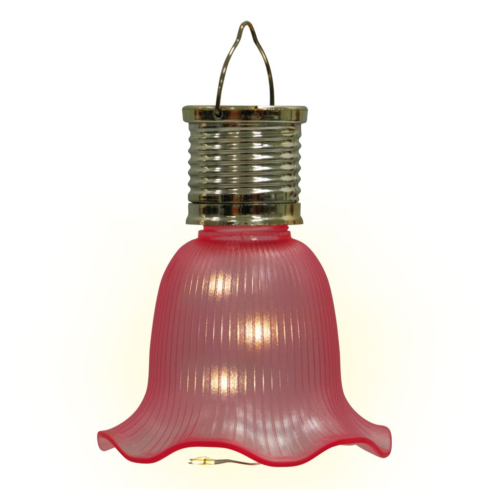 USL-S-838-PT100 PINK BELL Садовый светильник на солнечной батарее Розовый колокольчик. Подвесной. 4 светодиода. Теплый белый свет. 1xАА Ni-Mh аккумулятор в-к. IP44. TM Uniel
