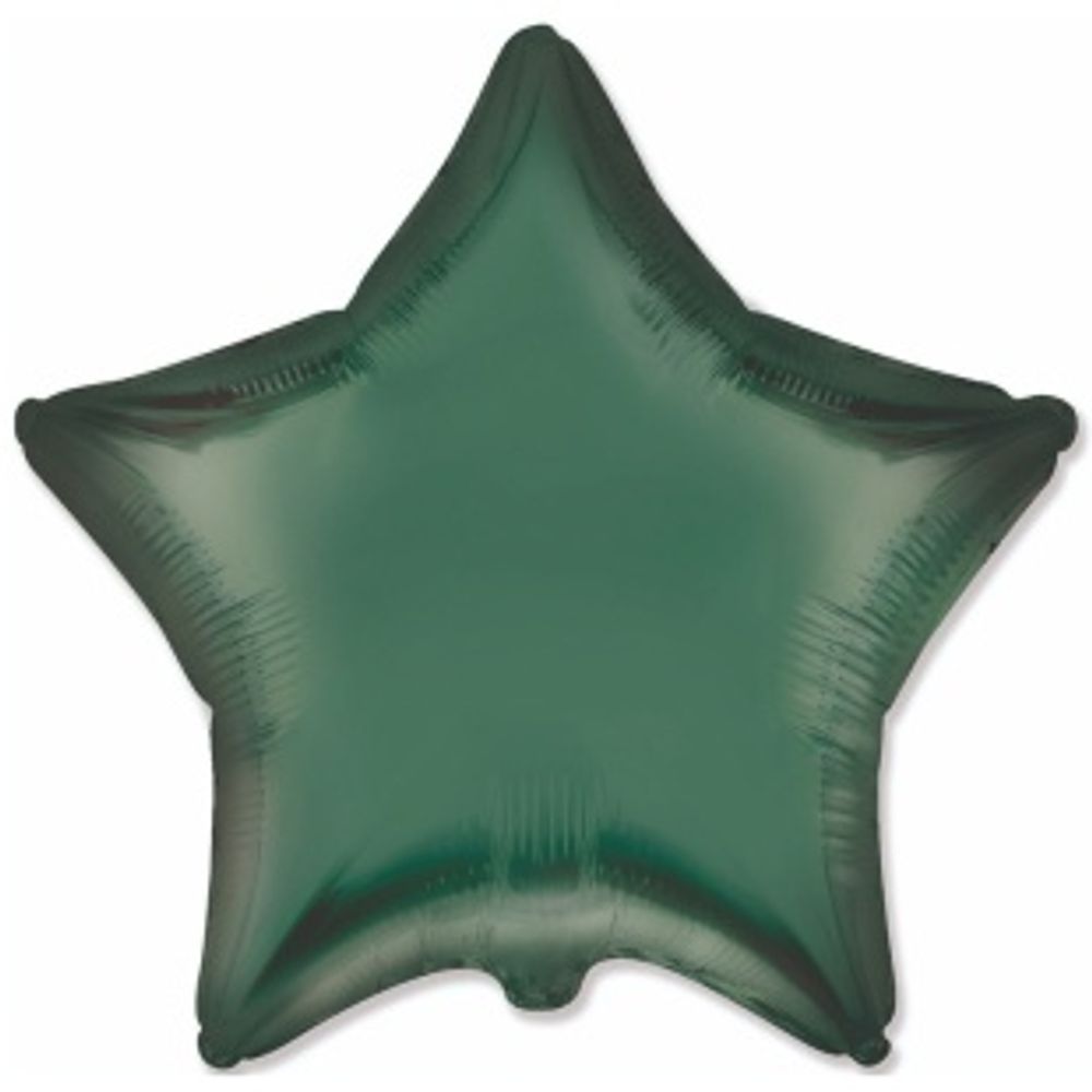 F Шар звезда (18'' / 46 см) Темно-зеленый Сатин (БГ-15)