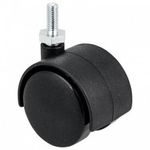 Колесо 50мм, болт М10, черный пластик