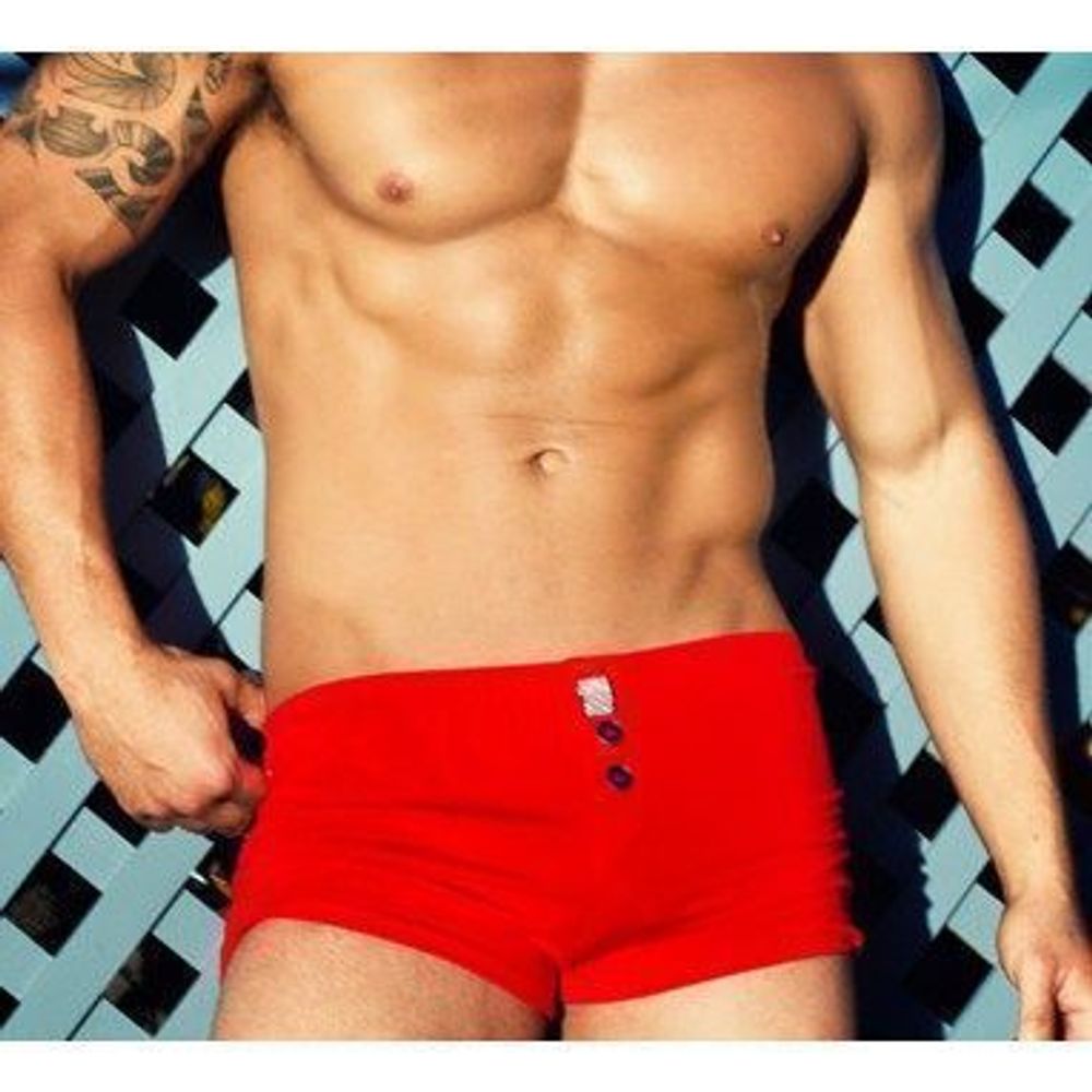 Мужские трусы-шорты красные  Aussiebum Freedom Shorts Red