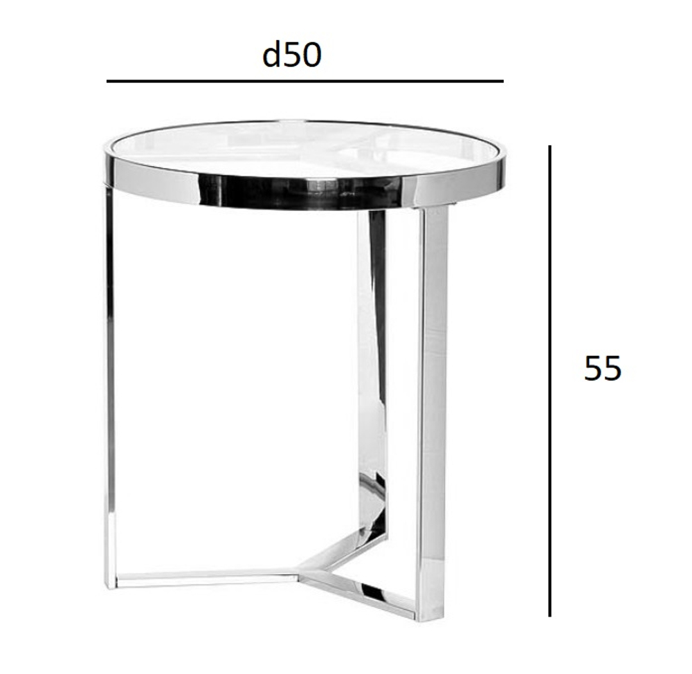 Стол журнальный Garda Decor Garda Decor прозрачное стекло, золото d.50*55 см